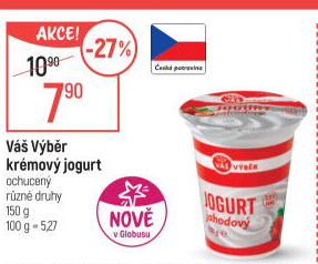 Jogurt krémový ochucený Váš Výběr