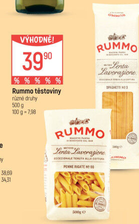 Semolinové těstoviny Rummo
