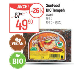 Tempeh uzený bio Sunfood