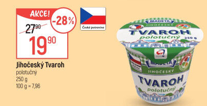 Tvaroh polotučný Jihočeský Madeta