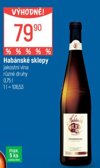 Víno Chardonnay Habánské sklepy