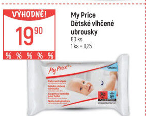 Vlhčené ubrousky dětské My Price