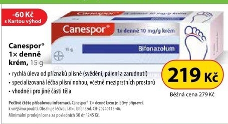 Krém proti plísním 1x denně Canespor - Dr. Max akcniletaky.com