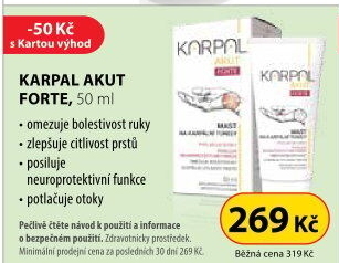 Mast na karpální tunely Karpal Akut Forte - Dr. Max akcniletaky.com