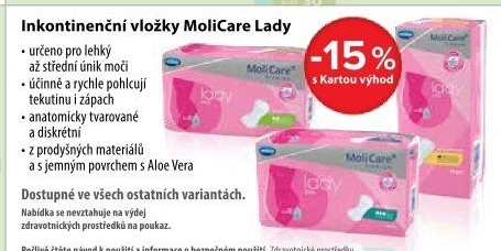 MoliCare Lady 1,5 kapky inkontinenční vložky 14 ks