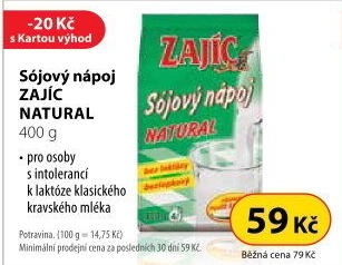 Nápoj instantní sójový Zajíc