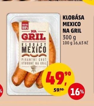 Klobása Mexico na gril