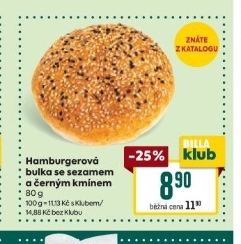 Hamburgerová bulka se sezamem a černým kmínem