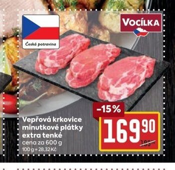 Vepřová krkovice minutkové plátky extra tenké