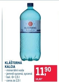 Minerální voda kalcia Kláštorná