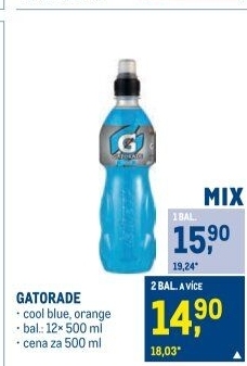 Nápoj sportovní ochucený Gatorade