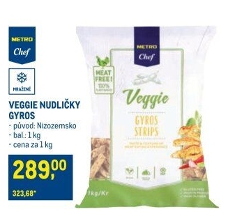 Nudličky gyros Veggie mražené Metro Chef