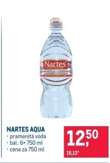 Přírodní pramenitá voda Nartes