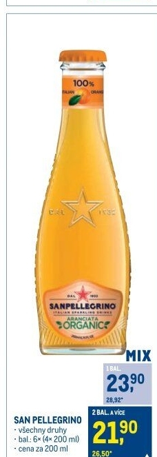 Šťáva Sanpellegrino Aranciata San Pellegrino