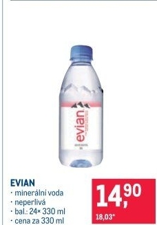 Voda Evian - Makro akcniletaky.com