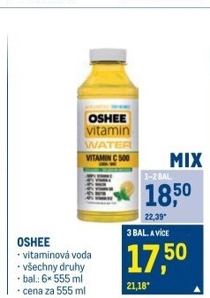 Voda vitamínová Oshee