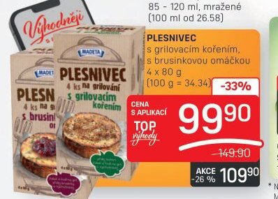 PLESNIVEC s grilovacím kořením, s brusinkovou omáčkou 4x80 g