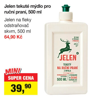 Tekuté mýdlo na ruční praní Jelen