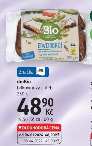 Bílkovinový chléb dm Bio