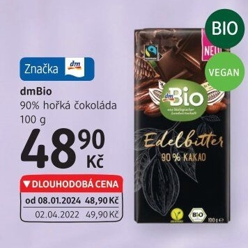 Čokoláda vegan dm Bio