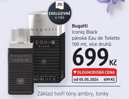 Toaletní voda pánská Iconiq Black Bugatti
