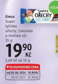 Tyčinka bez lepku Super Ořechy Emco