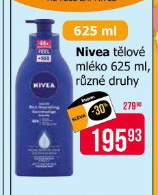 Nivea tělové mléko 625 ml