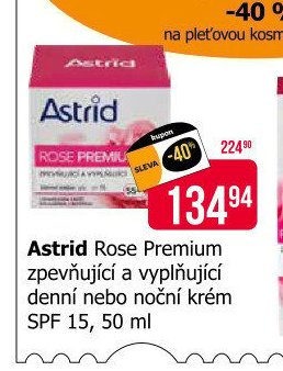 Astrid Rose Premium zpevňující a vyplňující denní nebo noční krém SPF 15, 50 ml