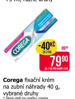 Fixační krém na zubní protézu Corega
