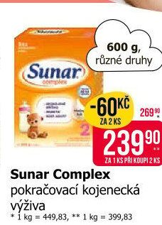 Kojenecká výživa Sunar Complex