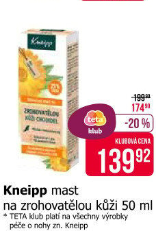 Mast na zrohovatělou kůži chodidel Kneipp