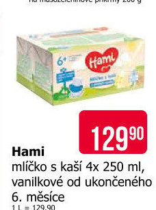 Mlíčko s kaší Hami