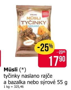 Müsli tyčinky naslano Semix