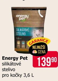 Silikátové stelivo pro kočky Energy Pet