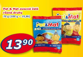 Bonbony želé ovocné Pat a Mat