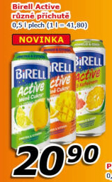 Nealkoholické pivo ochucené Active Birell