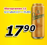 Pivo světlý ležák 11° Staropramen