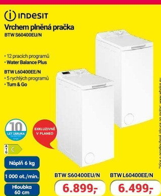 Pračka Indesit BTW S60400 EU/N