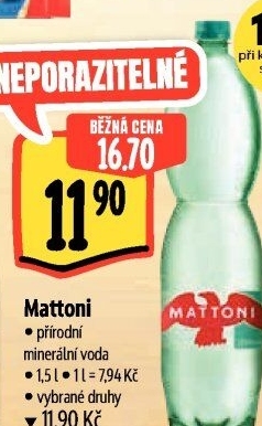 Přírodní voda Mattoni