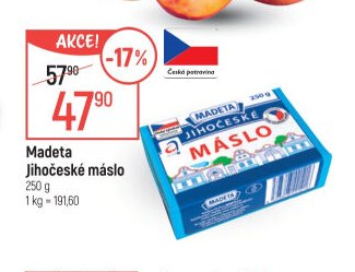 Madeta Jihočeské máslo