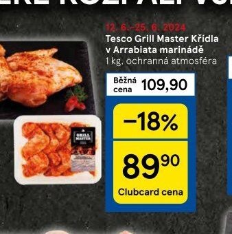 Tesco Grill Master Křídla v Arrabiata marinádě