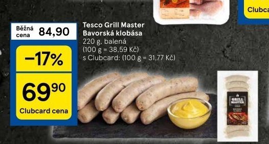 Tesco Grill Master Bavorská klobása