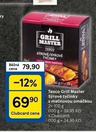 Tesco Grill Master Sýrové tyčinky s malinovou omáčkou
