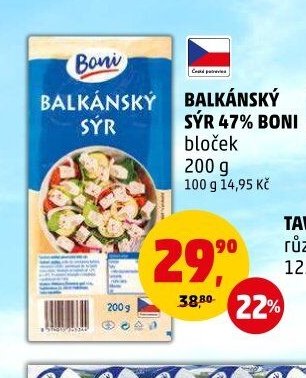BALKÁNSKÝ SÝR 47% BONI 200 g