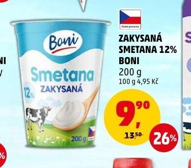 ZAKYSANÁ SMETANA 12% BONI 200 g