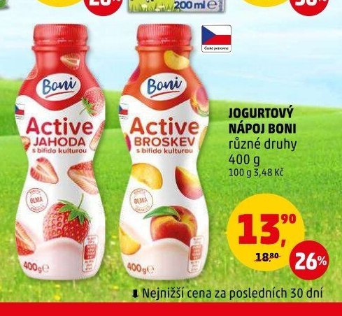 JOGURTOVÝ NÁPOJ BONI různé druhy 400 g