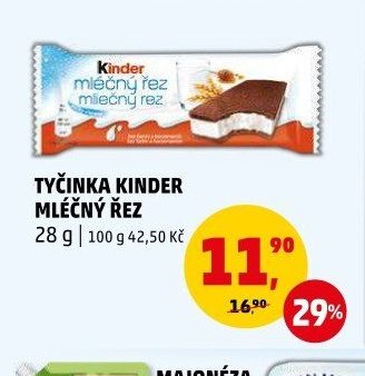 TYČINKA KINDER MLÉČNÝ ŘEZ