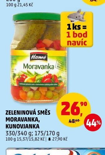 ZELENINOVÁ SMĚS MORAVANKA, KUNOVJANKA