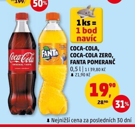 COCA-COLA, COCA-COLA ZERO, FANTA POMERANČ