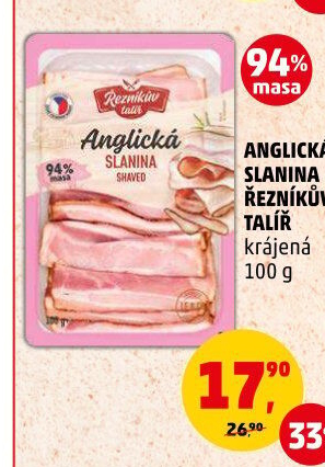 Anglická slanina Řezníkův talíř